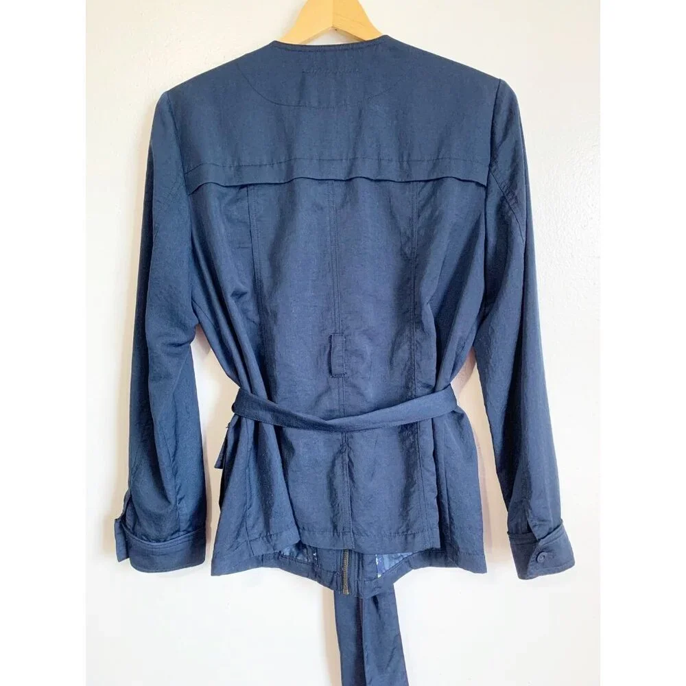 Anthropologie HEI HEI Women’s Medium Blue Utility Jacket Cargo Belt Outdoor - Picture 7 of 8